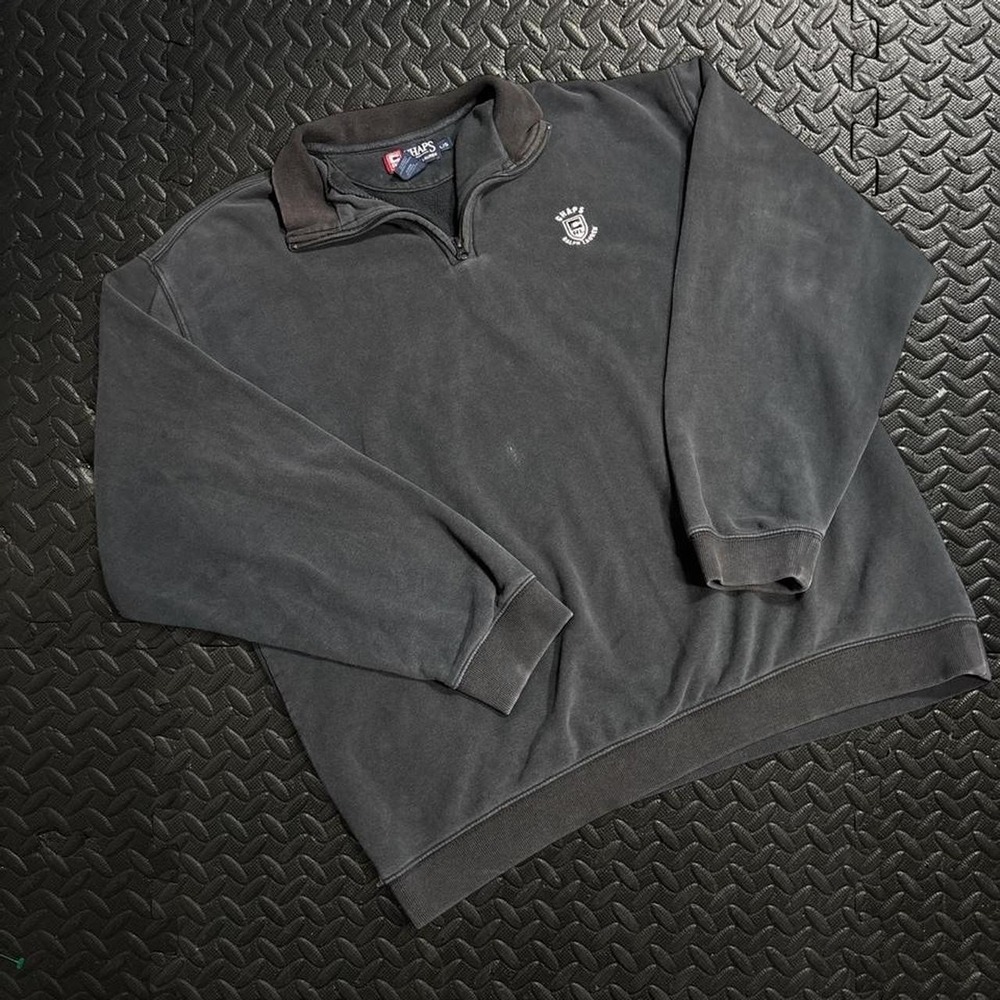 Super Sick Vintage 90's Chaps Ralph Lauren black quarter zip
